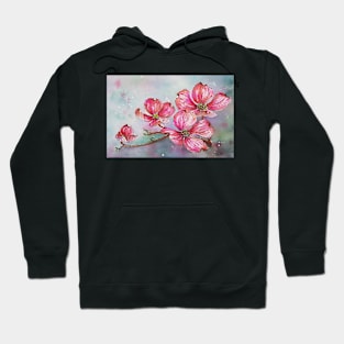 Pink Dogwood Flower Hoodie